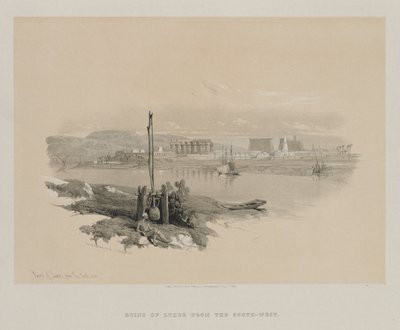 Ägypten und Nubien, Band I: Ruinen von Luxor von Südwesten von Louis Haghe