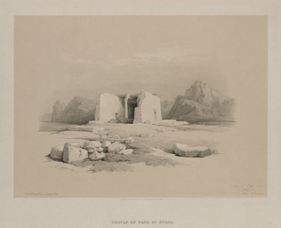 Ägypten und Nubien, Band I: Tempel in Tafa in Nubien, 1846 von Louis Haghe