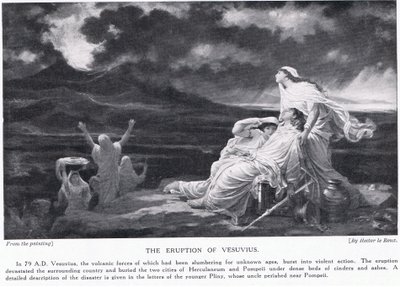Der Ausbruch des Vesuvs 79 n. Chr. von Louis Hector Leroux