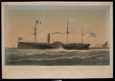 New York & Havre Steam Navigation Company U.S. Mail Dampfschiff Humboldt, D Lines, Kommandant von Louis Honore Gamain