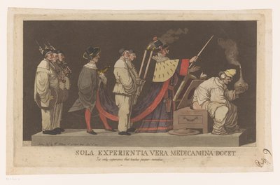 Umzug mit einem Quacksalber von Louis Jean Desprez (attributed to)