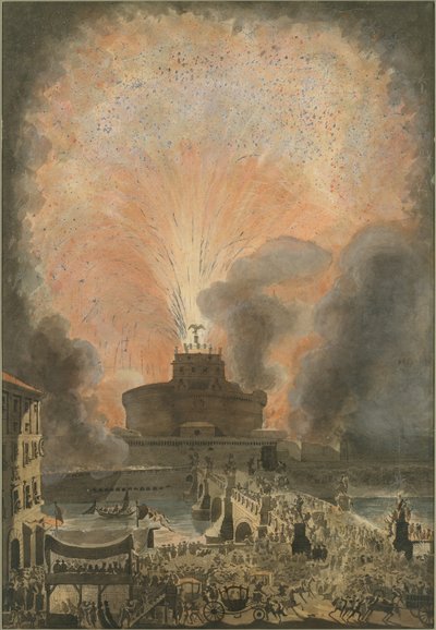 Die Girandola am Castel Sant