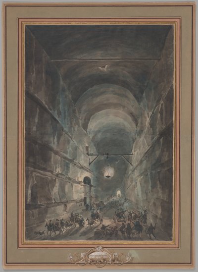 Die Grotte von Posillipo von Louis Jean Desprez