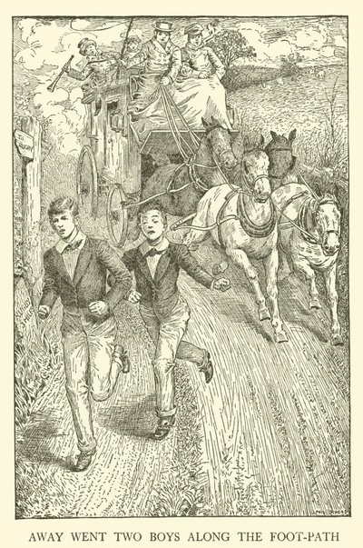 Illustration für Tom Browns Schulzeit (Gravur) von Louis John Rhead