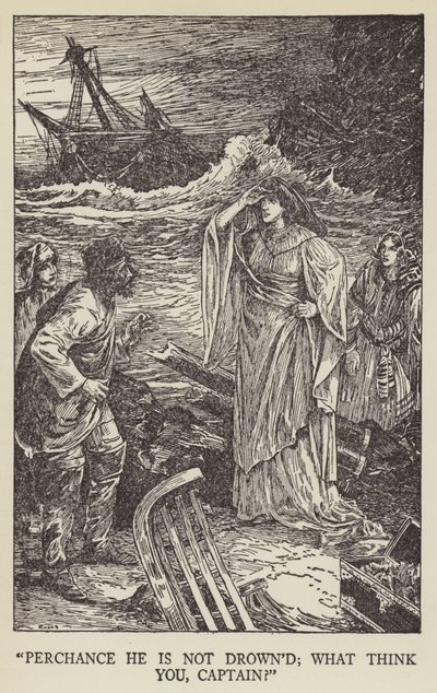 Vielleicht ist er nicht ertrunken; was denken Sie, Kapitän? von Louis John Rhead