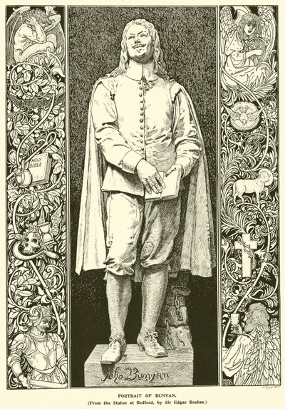Porträt von Bunyan (Gravur) von Louis John Rhead