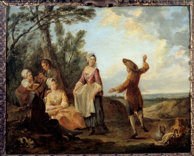 Rustikaler Tanz von Louis Joseph  Watteau