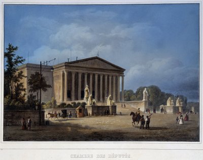 La chambre des députés - in „Paris en 1937“ von Arnout, ed. Weith & Hauser von Louis Jules Arnout
