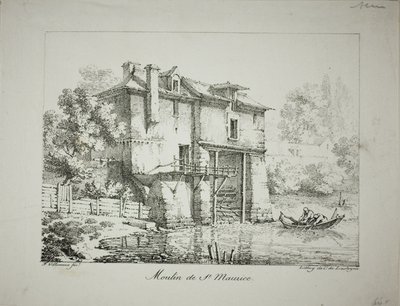 Mühle in St. Maurice von Louis Jules Frederic Villeneuve