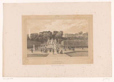 Blick auf das Schloss von Saint-Cloud im Park von Saint-Cloud (Gezichten in en om Parijs) von Louis Julien Jacottet
