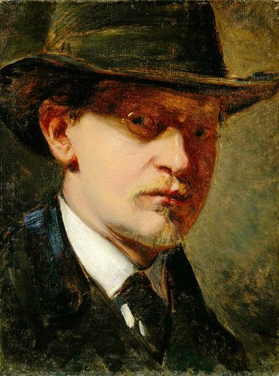 Selbstporträt mit Hut von Louis Kolitz