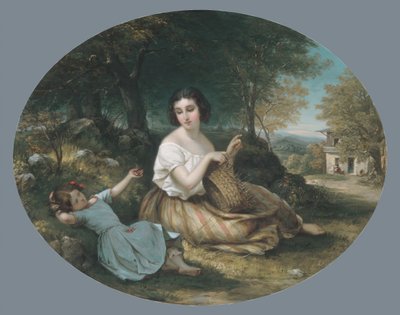 Der Korbmacher, 1853 von Louis Lang