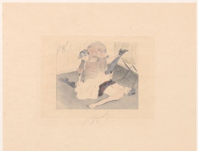 Flexibilitätsübung einer Cancan-Tänzerin von Louis Legrand (signed by artist)