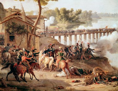 Napoleon Bonaparte gibt Befehle während der Schlacht von Lodi von Louis Lejeune