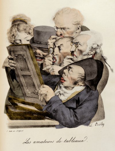 Liebhaber von Gemälden, Gravur von Louis-Leopold Boilly von Louis Leopold Boilly