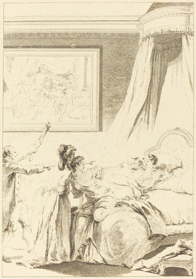 Der bestrafte Gascogner von Louis Michel Halbou and Antoine Jean Duclos after Jean Honoré Fragonard