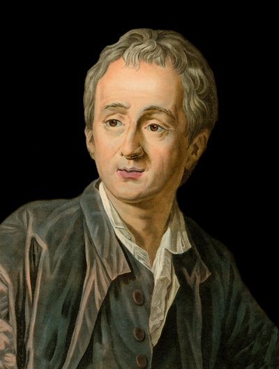 Porträt des französischen Schriftstellers und Philosophen Denis Diderot (1713-1784), Gravur von Michel Van Loo von Louis Michel van Loo