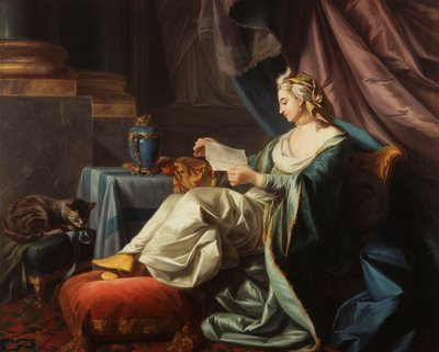 Ein junger Sultan liest einen Brief von Louis Michel van Loo