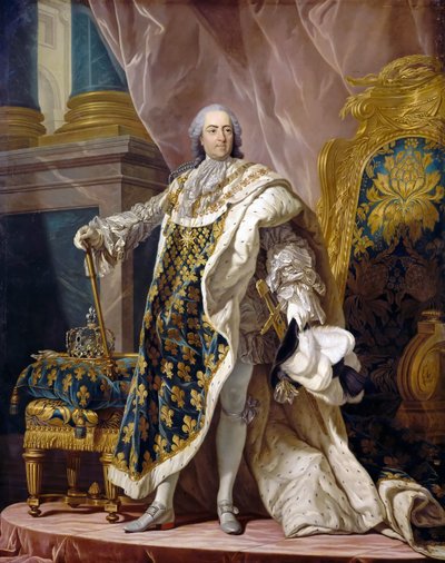 Porträt von Ludwig XV. in seiner königlichen Tracht von Louis Michel van Loo