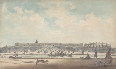 Das Schloss von Versailles vom Garten aus gesehen, 1779 von Louis Nicolas de Lespinasse