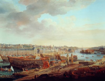 Werft: „Die Stadt Brest“ (Detail) von Louis Nicolas van Blarenberghe