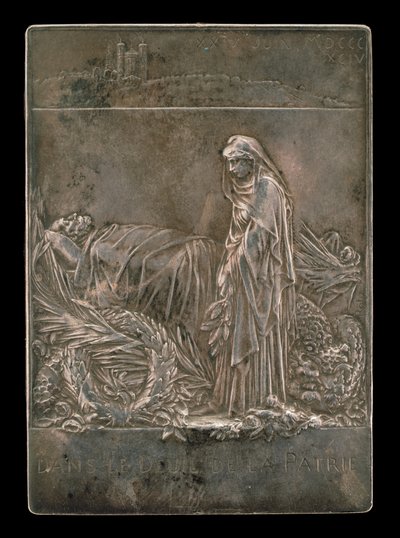 Frankreich trauert um den Präsidenten der Republik [Rückseite], 1894 von Louis Oscar Roty