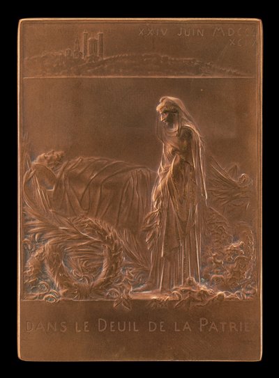 Frankreich trauert um den Präsidenten der Republik [Rückseite], 1894 von Louis Oscar Roty
