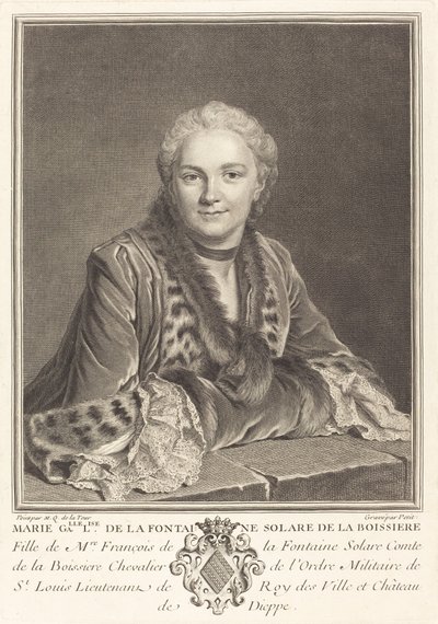 Marie Gallelise de la Fontaine von Louis Petit after Maurice Quentin de La Tour
