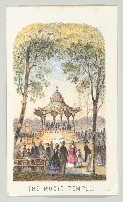 Der Musiktempel, aus der Serie Ansichten im Central Park, New York, Teil 2, 1864 von Louis Prang