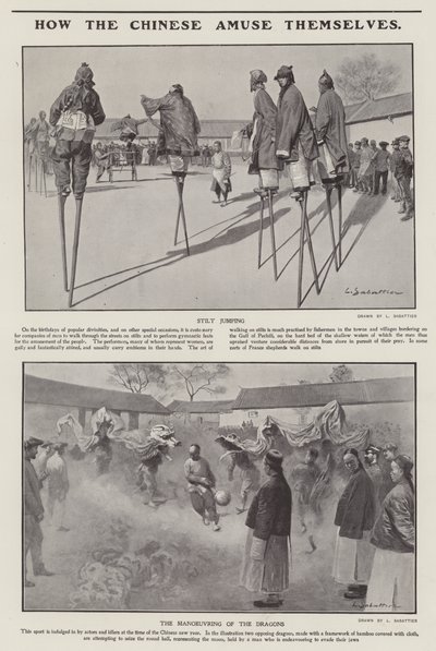 Wie sich die Chinesen amüsieren von Louis Remy Sabattier