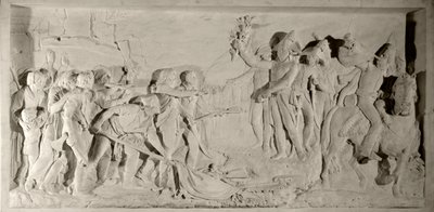 Vendée-Krieg: Befriedung der Vendée durch General Lazare Hoche im Jahr 1796. Flachrelief in Marmor, geschnitzt von Simon Louis Boizot. 1800. Versailles, Schlossmuseum von Louis Simon Boizot