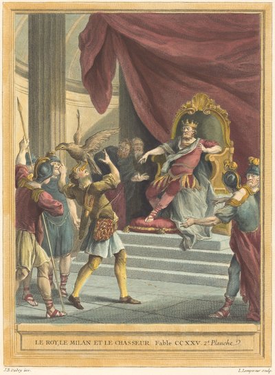 Der König, der Milan und der Jäger von Louis Simon Lempereur after Jean Baptiste Oudry