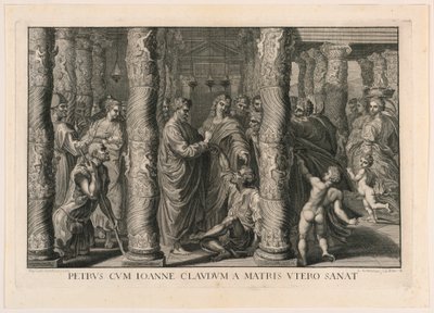 Die Heilung des Lahmen am Schönen Tor des Tempels von Louis Sommereau
