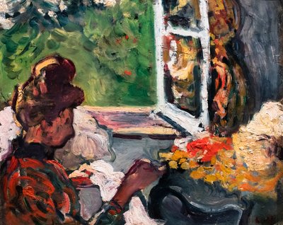 Frau am Fenster sitzend (Detail), ca. 1903 von Louis Valtat