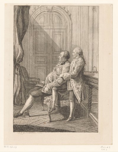 Porträt von Louis Philippe I. von Orléans und seinem Sohn Louis Philippe II. von Orléans von Louis de Carmontelle