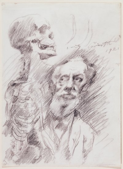 Anatom mit Skelett von Lovis Corinth