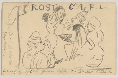 Lovis Corinth an Carl Strathmann: Postkarte, Poststempel 22. Mai 1905 von Lovis Corinth