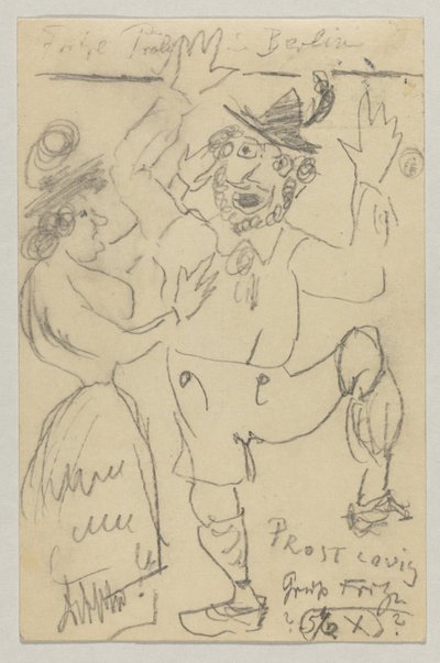 Lovis Corinth an Carl Strathmann: Postkarte, Poststempel 25. Februar 1904 von Lovis Corinth
