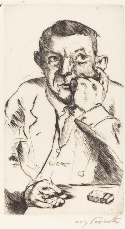 Männliches Bildnis mit aufgestütztem Arm, 1916 von Lovis Corinth