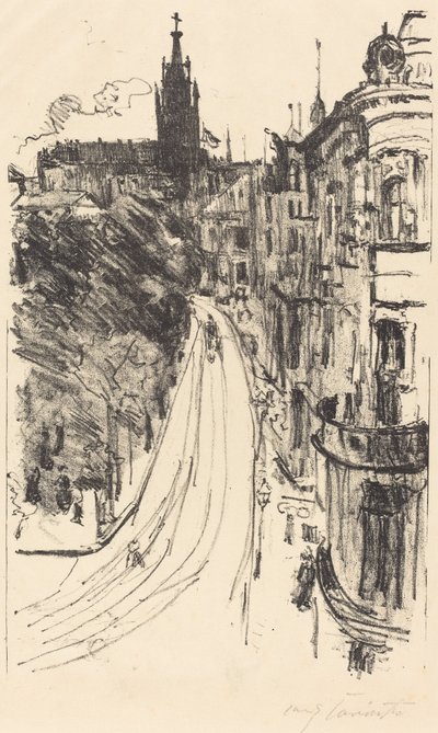 Straße in Königsberg, 1918. von Lovis Corinth