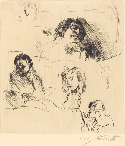Verschiedene Bildnisstudien von Lovis Corinth