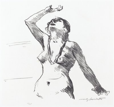 Weiblicher Akt in Abwehr von Lovis Corinth