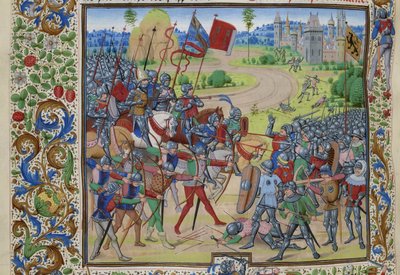 Die Schlacht von Dünkirchen am 25. Mai 1383, ca. 1470-1475 von Loyset Liedet