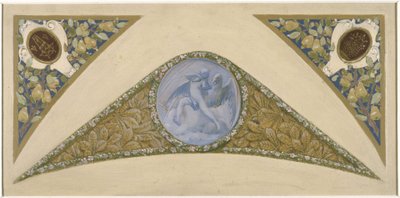 Skizze für die Festtreppe im Pariser Rathaus: Wassermann, zwischen 1888 und 1898 von Luc Oliver Merson