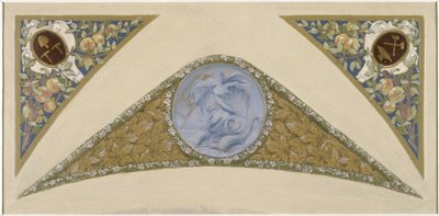 Skizze für die Festtreppe im Pariser Rathaus: Poisson, zwischen 1888 und 1898 von Luc Oliver Merson