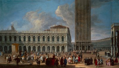 Die Piazzetta und der Markusplatz, Venedig von Luca Carlevaris
