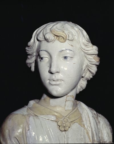 Engel, der eine Kerze hält (Detail) von Luca Della Robbia