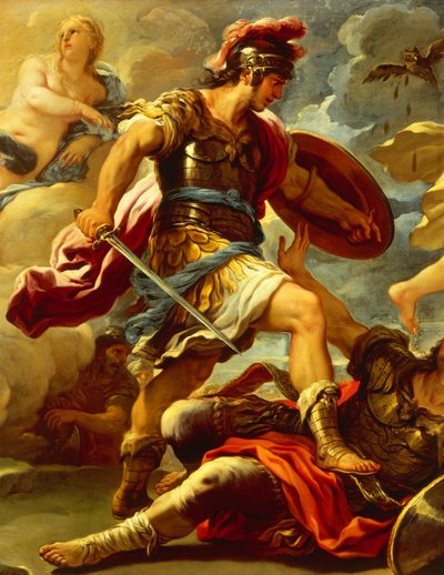Figur des Aeneas (Detail) von Luca Giordano