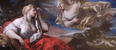 Hagar und Ismael in der Wüste, 17. oder frühes 18. Jahrhundert von Luca Giordano