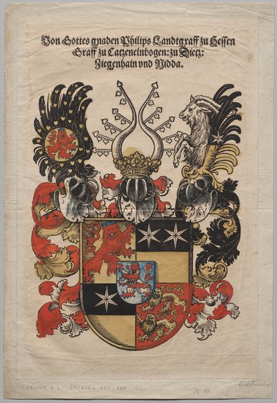 Wappen von Philipp, Landgraf von Hessen von Lucas Cranach